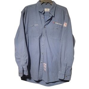 Tyndale FRMC XL Blue Plaid Button Down EBT 9.1 CAT 2 Long Sleeve READ